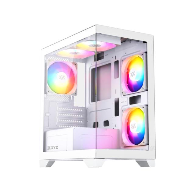 XYZ - TITANIUM VIEW LITE Cristal Templado, 6x Ventiladores A-RGB de 120 mm, PWM, Controlador Integrado, Diseño Panorámico 2D, Ti
