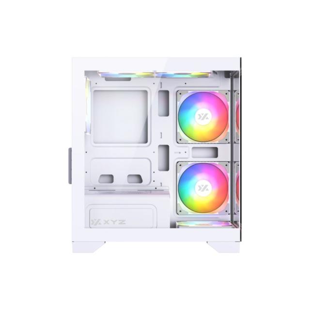 XYZ - TITANIUM VIEW LITE Cristal Templado, 6x Ventiladores A-RGB de 120 mm, PWM, Controlador Integrado, Diseño Panorámico 2D, Ti