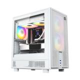 XYZ - ATOM, Cristal Templado, Malla, 3x Pulsar 120mm A-RGB, PWM, Tipo C, M-ATX, Blanca
