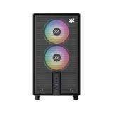 XYZ - ATOM, Cristal Templado, Malla, 3x Pulsar 120mm A-RGB, PWM, Tipo C, M-ATX, Negra