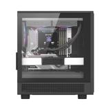 XYZ - ATOM, Cristal Templado, Malla, 3x Pulsar 120mm A-RGB, PWM, Tipo C, M-ATX, Negra