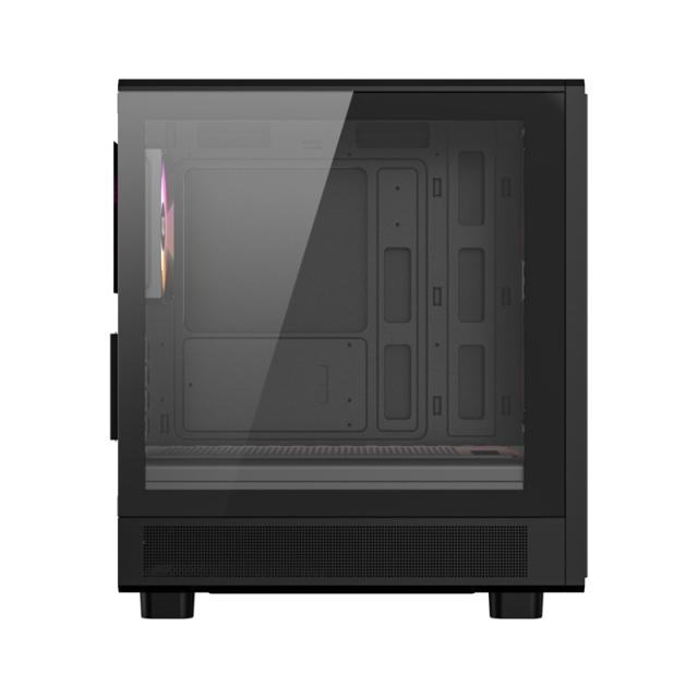 XYZ - ATOM, Cristal Templado, Malla, 3x Pulsar 120mm A-RGB, PWM, Tipo C, M-ATX, Negra