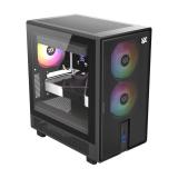 XYZ - ATOM, Cristal Templado, Malla, 3x Pulsar 120mm A-RGB, PWM, Tipo C, M-ATX, Negra