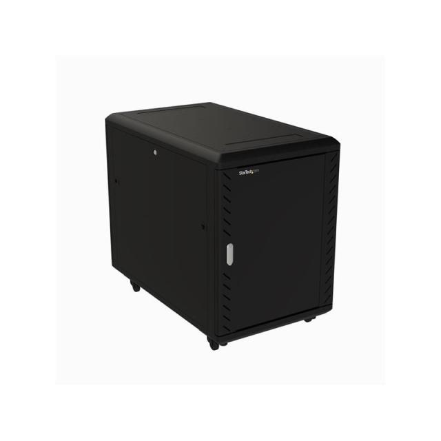 StarTech.com - Armario Rack para Servidores 15U 19" 4 Columnas - Rack de Servidores con Cerradura y Seguro - Rack con Ruedas y C