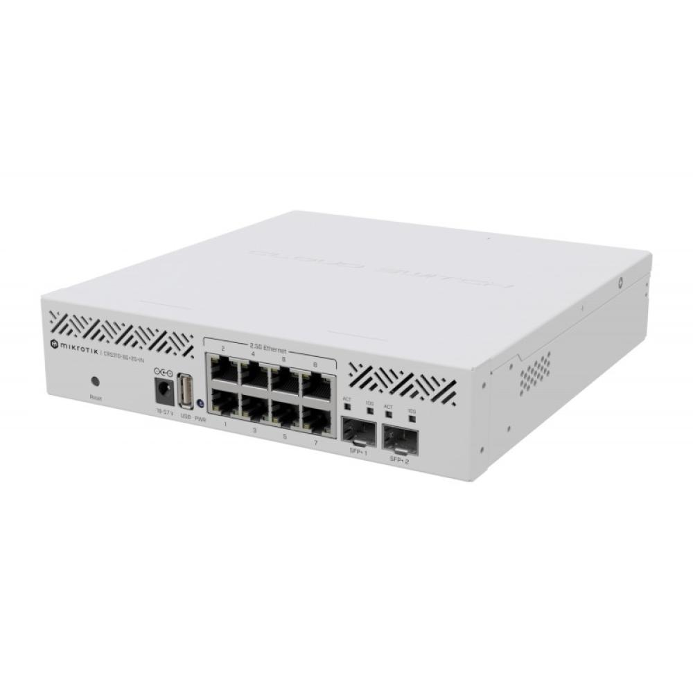 Mikrotik - CRS310-8G+2S+IN: L3 Smart Switch Gestionado 2.5G Ethernet (100/1000/2500) 1U Blanco