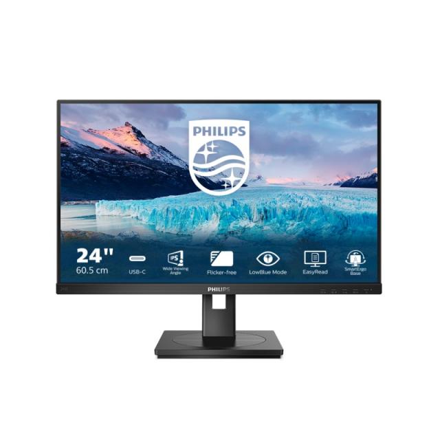 Philips - S Line 243S1/00 pantalla para PC 60,5 cm (23.8") 1920 x 1080 Pixeles Full HD LCD Negro