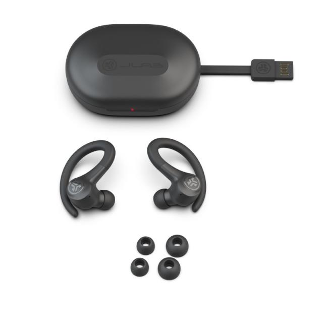 JLab - Go Air Sport True Wireless Auriculares True Wireless Stereo (TWS) gancho de oreja Deportes Bluetooth Grafito