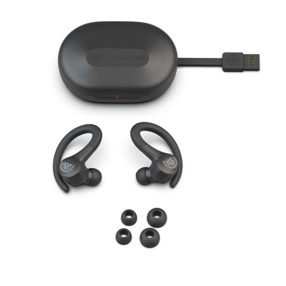 JLab - Go Air Sport True Wireless Auriculares True Wireless Stereo (TWS) gancho de oreja Deportes Bluetooth Grafito