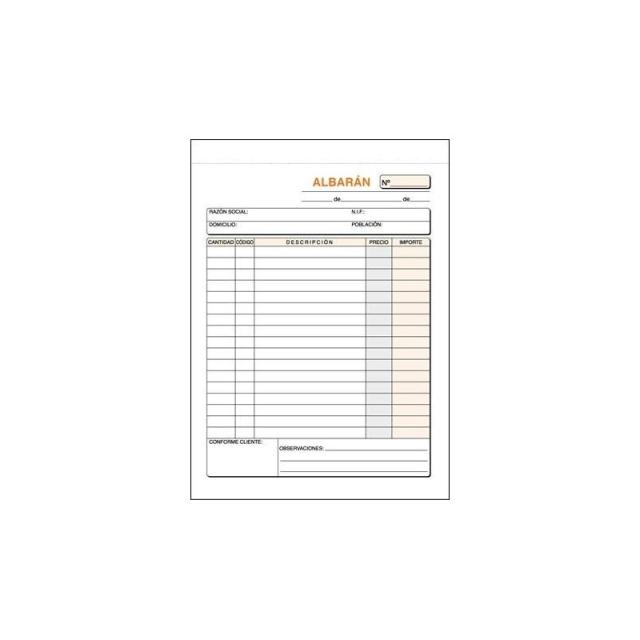 Loan - TALONARIO ALBARANES 8º NATU DUPLI LOAN - Pack de 10 unidades