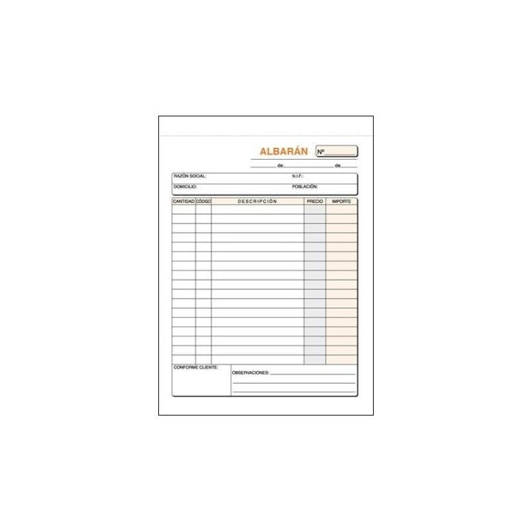 Loan - TALONARIO ALBARANES 8º NATU DUPLI LOAN - Pack de 10 unidades