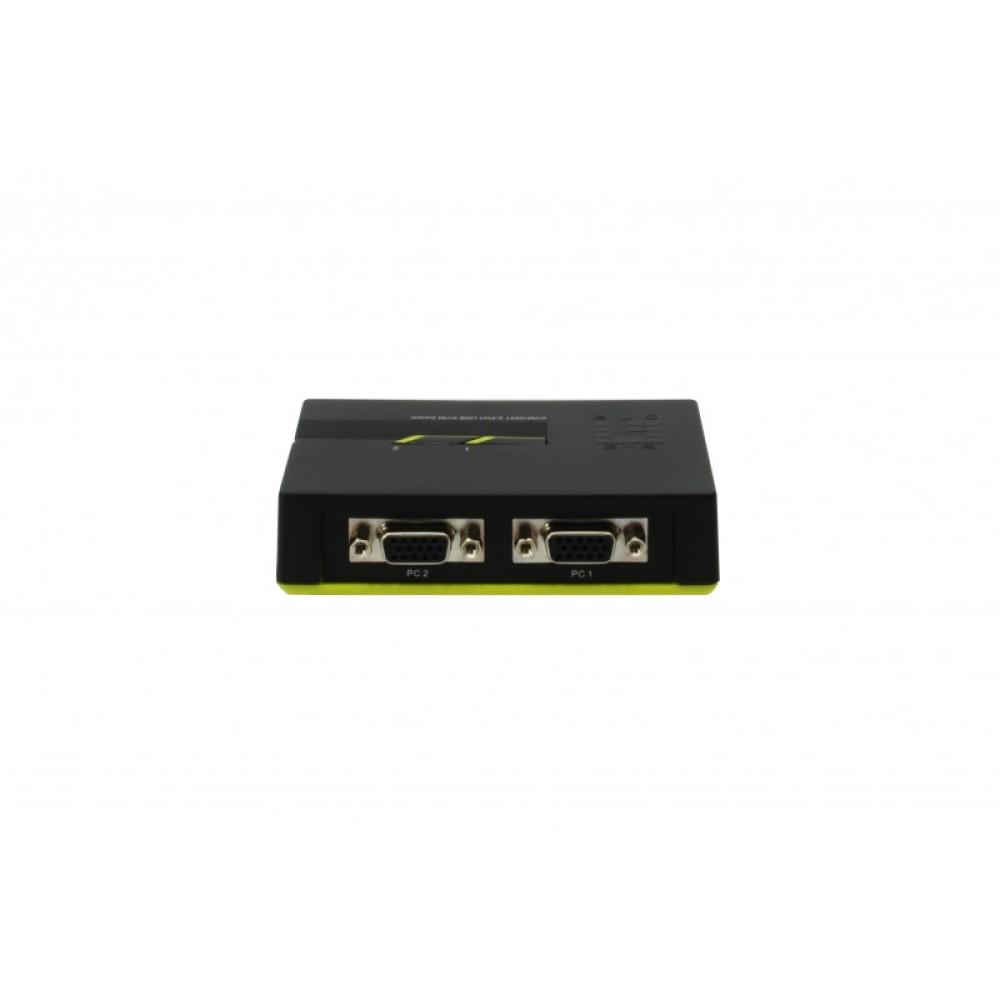 LevelOne - Switch KVM de 2 puertos USB con audio