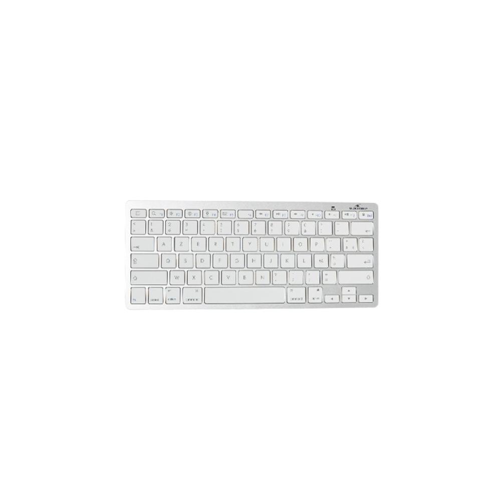 Bluestork - BS-KB-MICRO/BT/SP teclado Bluetooth QWERTY Español Plata, Blanco