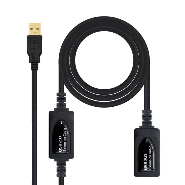 Nanocable - 10.01.0213 cable USB 15 m USB 2.0 USB A Negro