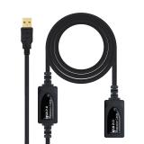 Nanocable - 10.01.0213 cable USB 15 m USB 2.0 USB A Negro