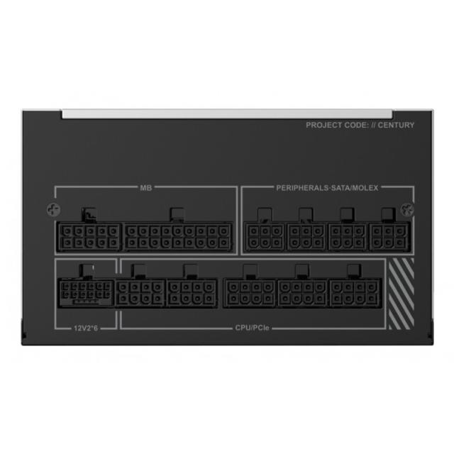 Montech - CENTURY II 1200W unidad de fuente de alimentación 20+4 pin ATX ATX Plata, Negro