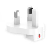 Ksix - Cargador de red Multipuerto GaN 65W, PPS, Power Delivery, Carga ultra rápida, Conectores US+UE+UK, Blanco