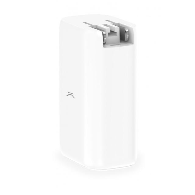 Ksix - Cargador de red Multipuerto GaN 65W, PPS, Power Delivery, Carga ultra rápida, Conectores US+UE+UK, Blanco