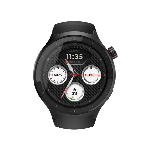 Motorola - Moto Watch 3,63 cm (1.43") OLED 47 mm Digital Pantalla táctil Negro GPS (satélite)