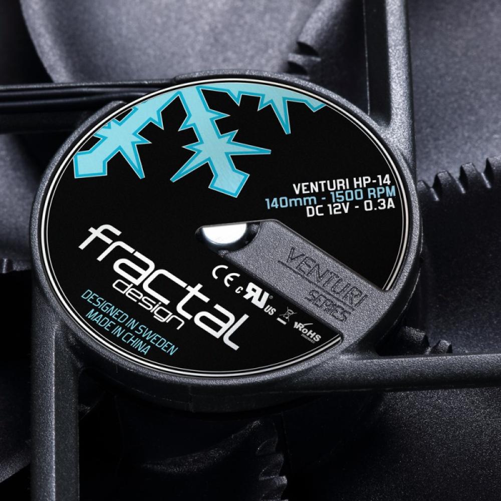 Fractal Design - Venturi HP-14 PWM Carcasa del ordenador Ventilador 14 cm Negro, Gris