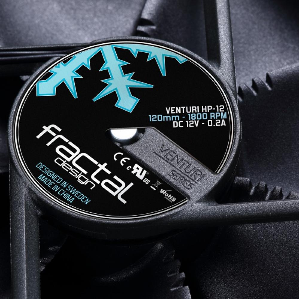 Fractal Design - Venturi HP-12 PWM Carcasa del ordenador Ventilador 12 cm Negro, Gris