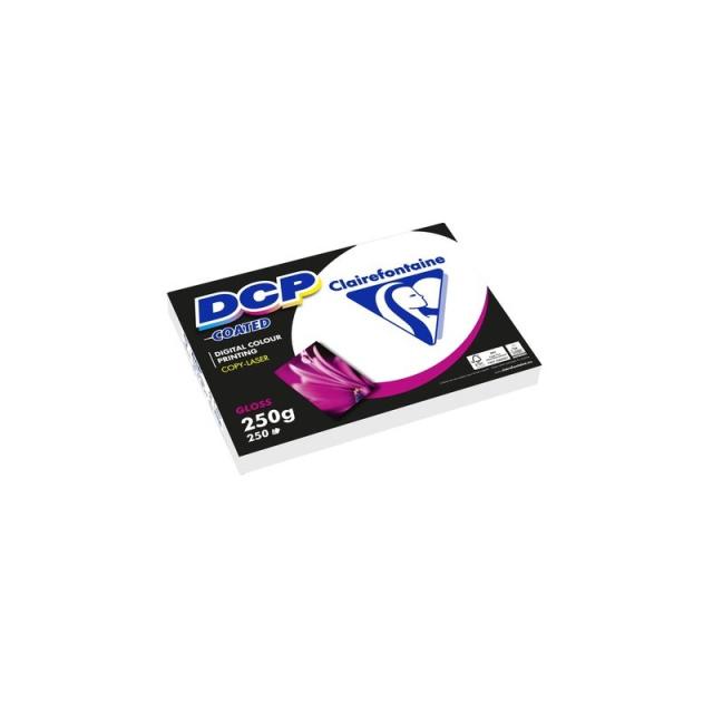 Clairefontaine - PAPEL A4 CLAIREF. DCP COUCHE 250g 250h - Pack de 3 unidades