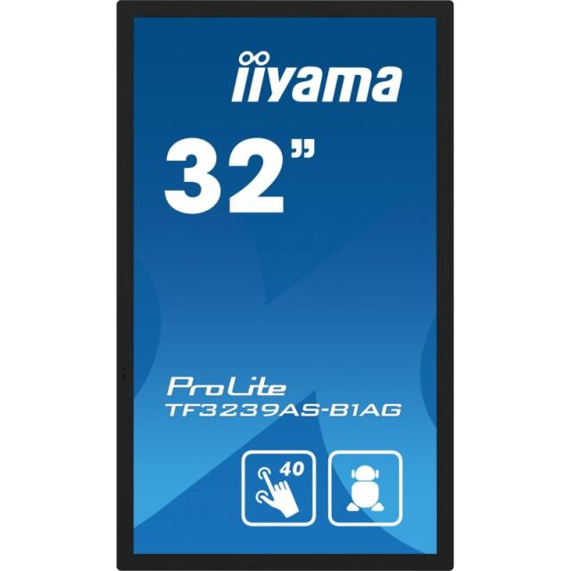 iiyama - TF3239AS-B1AG pantalla para PC 80 cm (31.5") 1920 x 1080 Pixeles Full HD LED Pantalla táctil Negro