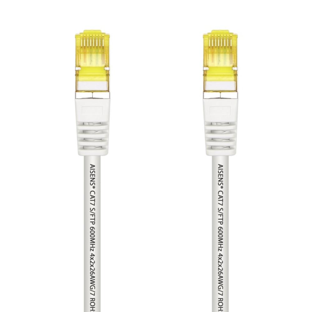 AISENS - Cable De Red Latiguillo RJ45 LSZH Cat.7 600 MHz S/FTP PIMF AWG26, Blanco, 2.0 m