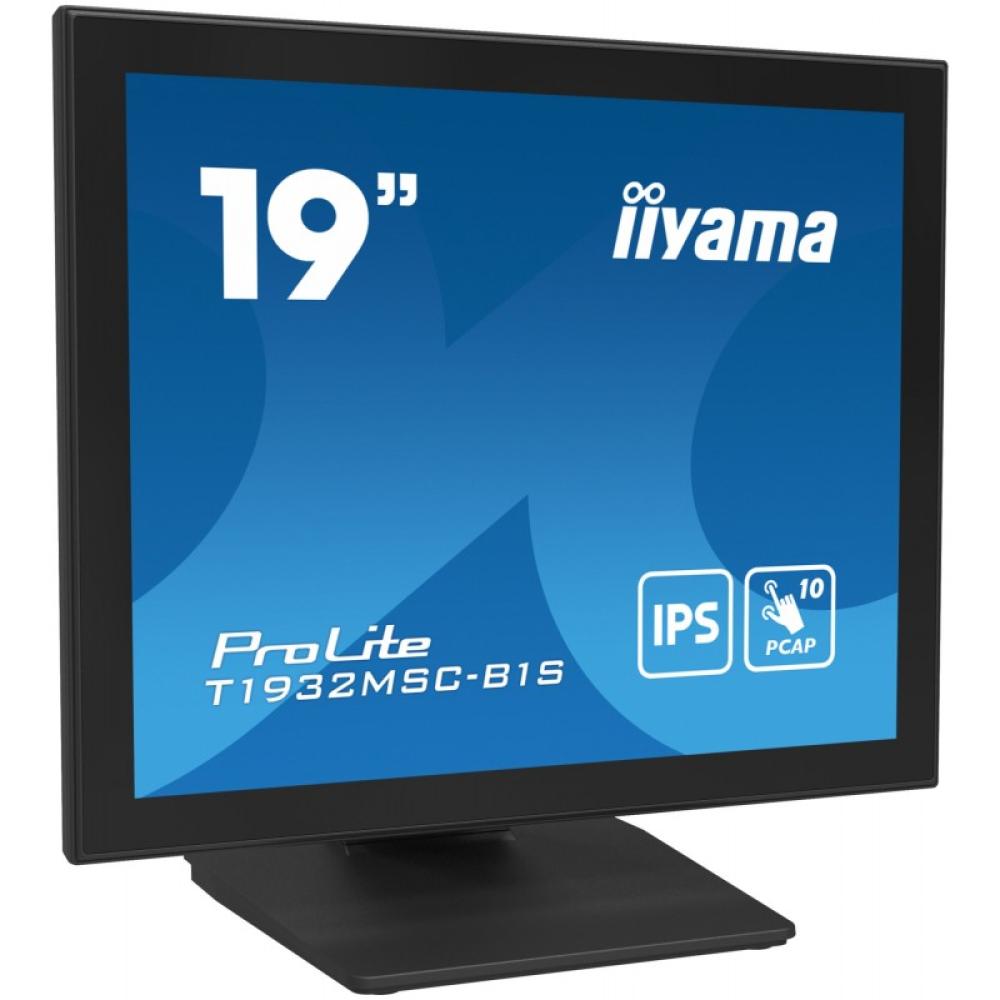 iiyama - ProLite T1932MSC-B1S pantalla para PC 48,3 cm (19") 1280 x 1024 Pixeles Full HD LED Pantalla táctil Mesa Negro