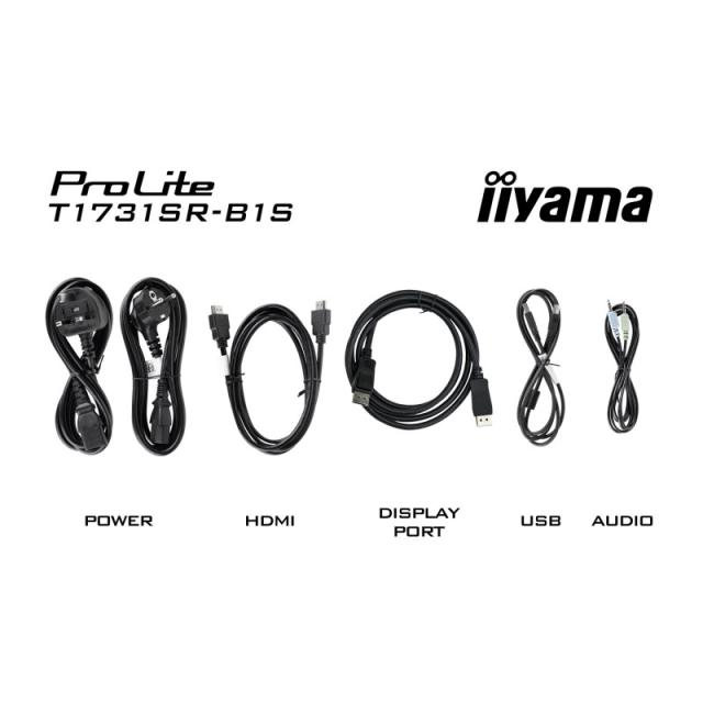 iiyama - ProLite T1731SR-B1S pantalla para PC 43,2 cm (17") 1280 x 1024 Pixeles SXGA LCD Pantalla táctil Negro