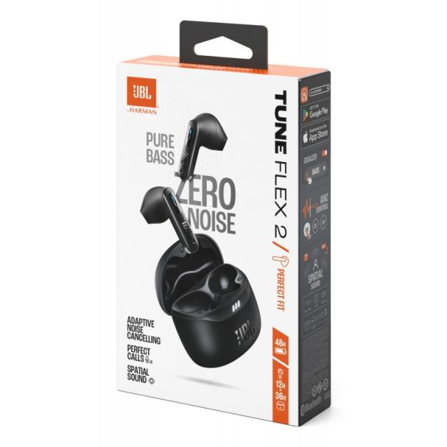 JBL - Tune Flex 2 Auriculares True Wireless Stereo (TWS) Dentro de oído Llamadas/Música Bluetooth Negro