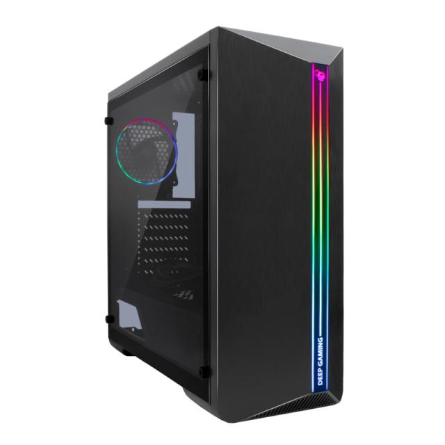 Deep Gaming - DEEPGAMING CAJA ATX A200 USB 3.2 GEN1 SIN FTE. ARGB + 1 VENTILADOR IRIS