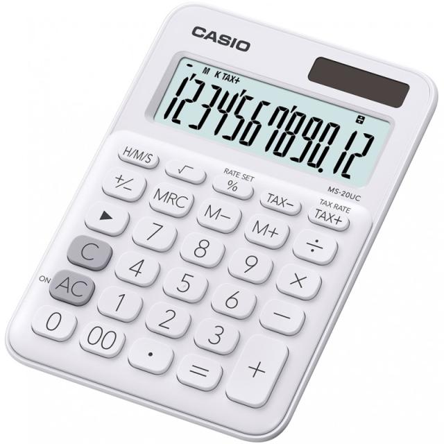 Casio - MS-20UC-WE calculadora Escritorio Calculadora básica Blanco