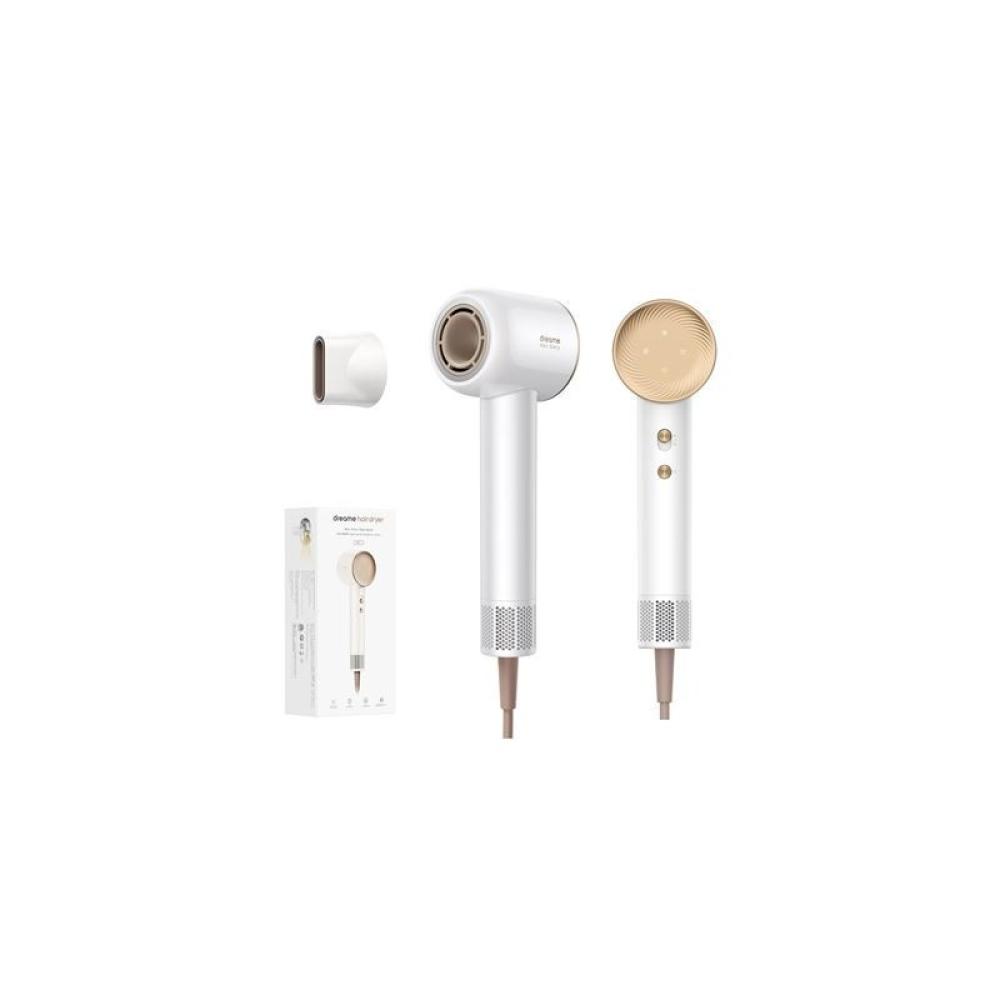 Dreame - DREAME SECADOR GLORY COMBO. 1600W. 30-80ºC. 300 MILL IONES NEGATIVOS. CABLE 1.8M. BOQUILLAS ALISADO & DIFUSORA. BLANCO.