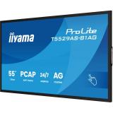 iiyama - T5529AS-B1AG pantalla de señalización Diseño de quiosco 138,7 cm (54.6") LED Wifi 450 cd / m² 4K Ultra HD Negro Pantall