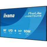 iiyama - LH8675UHS-B2AG pantalla de señalización Pantalla plana para señalización digital 2,17 m (85.6") LCD Wifi 500 cd / m² 4K