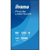 iiyama - LH8675UHS-B2AG pantalla de señalización Pantalla plana para señalización digital 2,17 m (85.6") LCD Wifi 500 cd / m² 4K