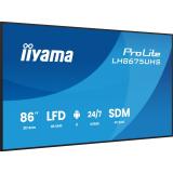 iiyama - LH8675UHS-B2AG pantalla de señalización Pantalla plana para señalización digital 2,17 m (85.6") LCD Wifi 500 cd / m² 4K