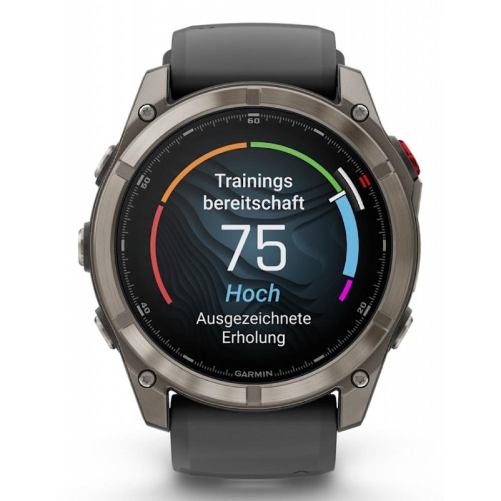 Garmin - fenix 8 Pro 3,56 cm (1.4") AMOLED 51 mm Digital 454 x 454 Pixeles Pantalla táctil Grafito, Titanio Wifi GPS (satélite)