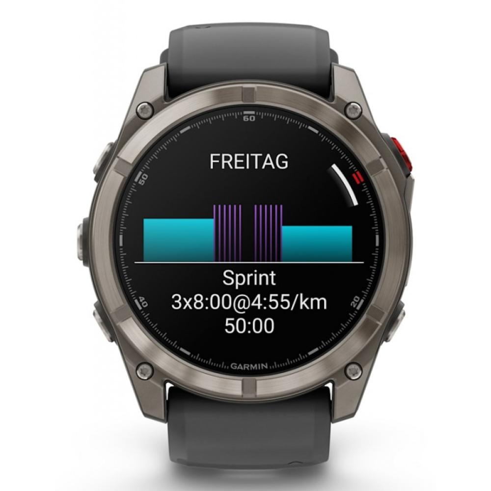 Garmin - fenix 8 Pro 3,56 cm (1.4") AMOLED 51 mm Digital 454 x 454 Pixeles Pantalla táctil Grafito, Titanio Wifi GPS (satélite)