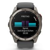 Garmin - fenix 8 Pro 3,56 cm (1.4") AMOLED 51 mm Digital 454 x 454 Pixeles Pantalla táctil Grafito, Titanio Wifi GPS (satélite)