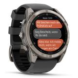 Garmin - fenix 8 Pro 3,56 cm (1.4") AMOLED 51 mm Digital 454 x 454 Pixeles Pantalla táctil Grafito, Titanio Wifi GPS (satélite)