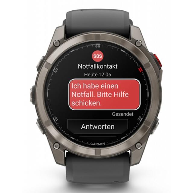 Garmin - fenix 8 Pro 3,56 cm (1.4") AMOLED 51 mm Digital 454 x 454 Pixeles Pantalla táctil Grafito, Titanio Wifi GPS (satélite)