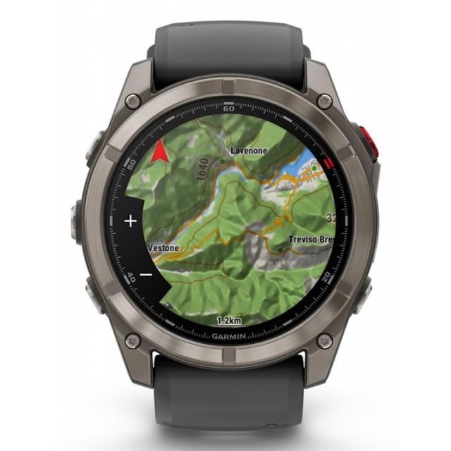 Garmin - fenix 8 Pro 3,56 cm (1.4") AMOLED 51 mm Digital 454 x 454 Pixeles Pantalla táctil Grafito, Titanio Wifi GPS (satélite)