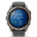 Garmin - fenix 8 Pro 3,56 cm (1.4") AMOLED 51 mm Digital 454 x 454 Pixeles Pantalla táctil Grafito, Titanio Wifi GPS (satélite)