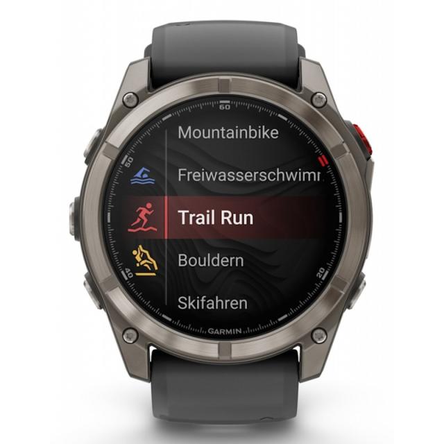 Garmin - fenix 8 Pro 3,56 cm (1.4") AMOLED 51 mm Digital 454 x 454 Pixeles Pantalla táctil Grafito, Titanio Wifi GPS (satélite)