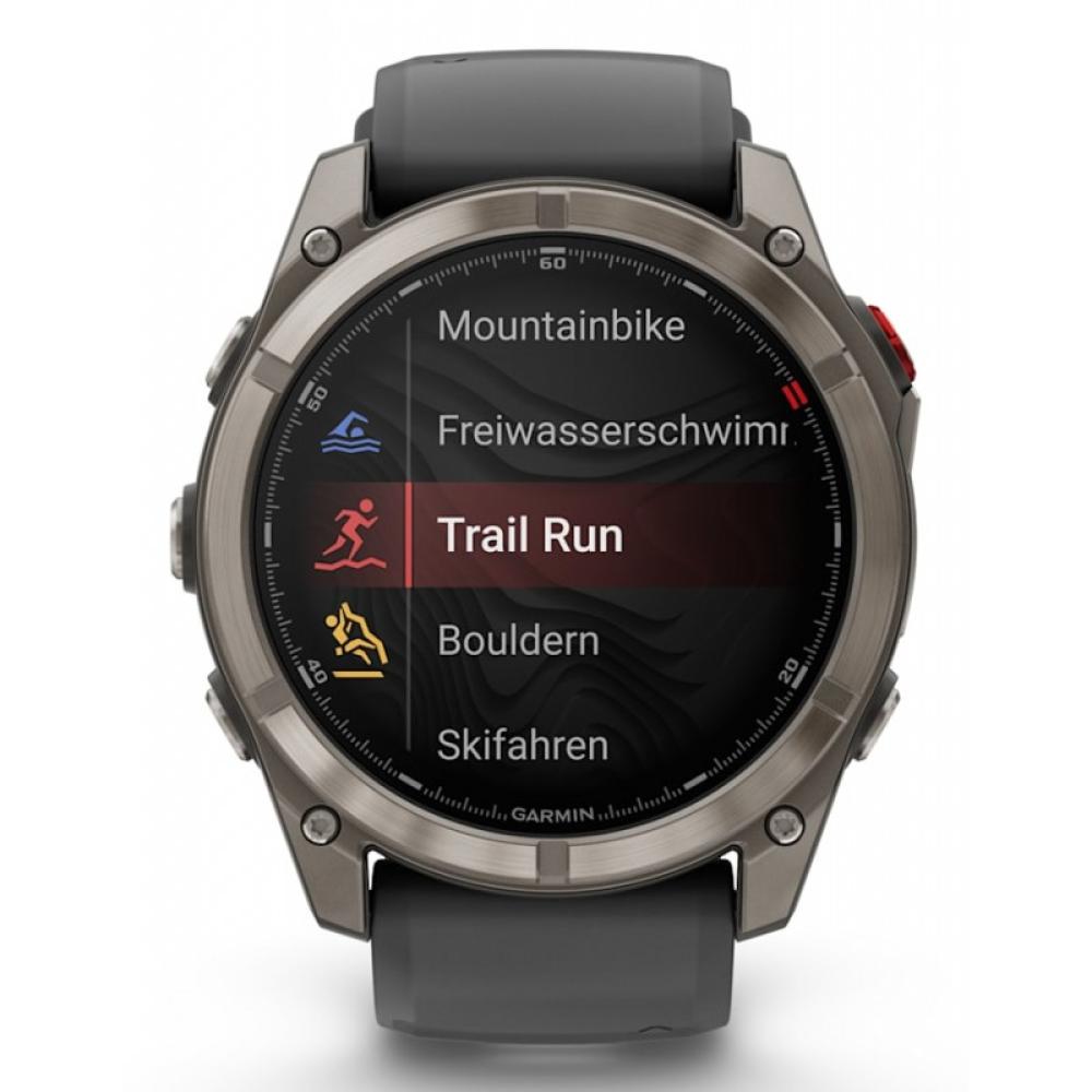 Garmin - fenix 8 Pro 3,56 cm (1.4") AMOLED 51 mm Digital 454 x 454 Pixeles Pantalla táctil Grafito, Titanio Wifi GPS (satélite)
