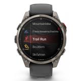 Garmin - fenix 8 Pro 3,56 cm (1.4") AMOLED 47 mm Digital 454 x 454 Pixeles Pantalla táctil Grafito, Titanio Wifi GPS (satélite)
