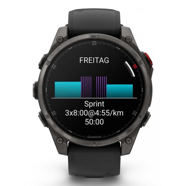Garmin - fenix 8 Pro 3,56 cm (1.4") AMOLED 47 mm Digital 454 x 454 Pixeles Pantalla táctil Grafito, Titanio Wifi GPS (satélite)