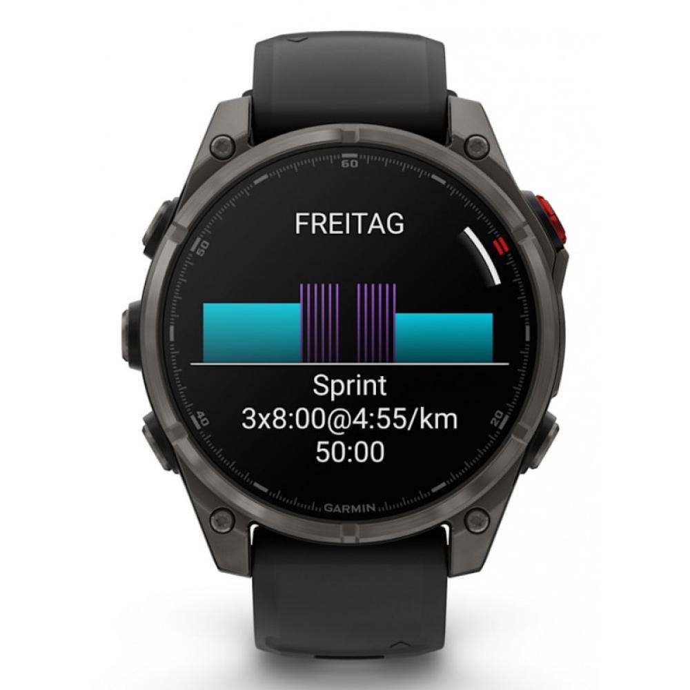 Garmin - fenix 8 Pro 3,56 cm (1.4") AMOLED 47 mm Digital 454 x 454 Pixeles Pantalla táctil Grafito, Titanio Wifi GPS (satélite)
