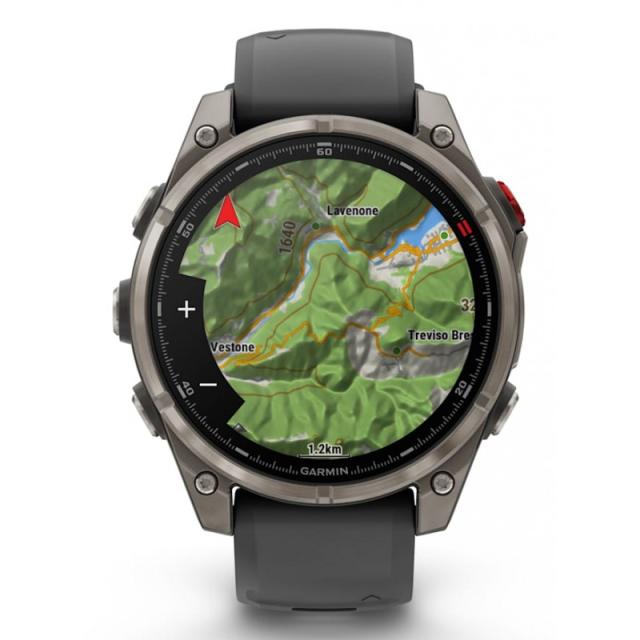 Garmin - fenix 8 Pro 3,56 cm (1.4") AMOLED 47 mm Digital 454 x 454 Pixeles Pantalla táctil Grafito, Titanio Wifi GPS (satélite)